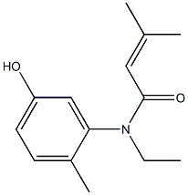 N-ethyl-N-(5-hydroxy-2-methylphenyl)-3-methylbut-2-enamide 结构式