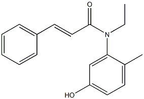 N-ethyl-N-(5-hydroxy-2-methylphenyl)-3-phenylprop-2-enamide 化学構造式