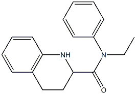 N-ethyl-N-phenyl-1,2,3,4-tetrahydroquinoline-2-carboxamide 化学構造式