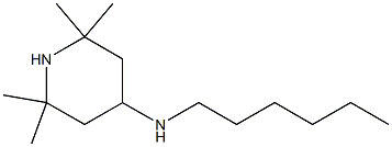 N-hexyl-2,2,6,6-tetramethylpiperidin-4-amine,,结构式