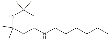 N-hexyl-2,2,6,6-tetramethylpiperidin-4-amine 化学構造式