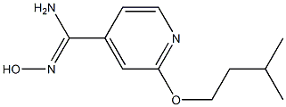 N'-hydroxy-2-(3-methylbutoxy)pyridine-4-carboximidamide Structure