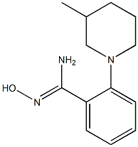 N'-hydroxy-2-(3-methylpiperidin-1-yl)benzene-1-carboximidamide 结构式