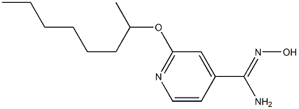 N'-hydroxy-2-(octan-2-yloxy)pyridine-4-carboximidamide 化学構造式