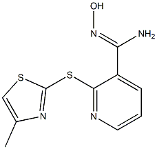 N'-hydroxy-2-[(4-methyl-1,3-thiazol-2-yl)sulfanyl]pyridine-3-carboximidamide Structure