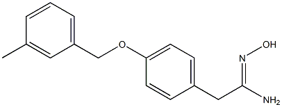 N'-hydroxy-2-{4-[(3-methylphenyl)methoxy]phenyl}ethanimidamide 结构式