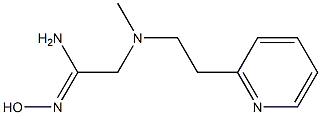 N'-hydroxy-2-{methyl[2-(pyridin-2-yl)ethyl]amino}ethanimidamide,,结构式