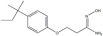 N'-hydroxy-3-[4-(2-methylbutan-2-yl)phenoxy]propanimidamide 结构式