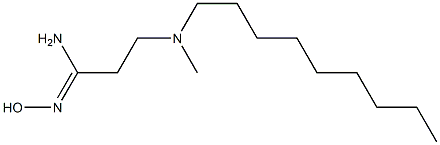 N'-hydroxy-3-[methyl(nonyl)amino]propanimidamide 化学構造式