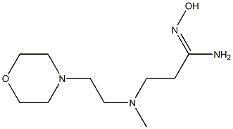 N'-hydroxy-3-{methyl[2-(morpholin-4-yl)ethyl]amino}propanimidamide Struktur