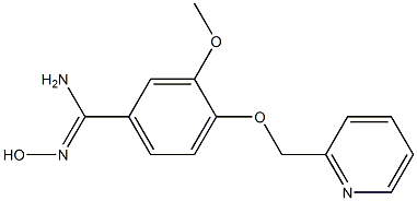 N'-hydroxy-3-methoxy-4-(pyridin-2-ylmethoxy)benzenecarboximidamide Struktur