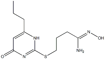 N'-hydroxy-4-[(4-oxo-6-propyl-1,4-dihydropyrimidin-2-yl)sulfanyl]butanimidamide