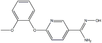 N'-hydroxy-6-(2-methoxyphenoxy)pyridine-3-carboximidamide Structure