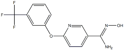 N'-hydroxy-6-[3-(trifluoromethyl)phenoxy]pyridine-3-carboximidamide,,结构式