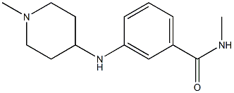 N-methyl-3-[(1-methylpiperidin-4-yl)amino]benzamide,,结构式