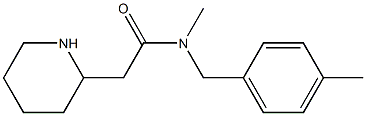 N-methyl-N-[(4-methylphenyl)methyl]-2-(piperidin-2-yl)acetamide Structure