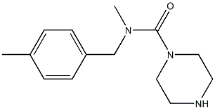 N-methyl-N-[(4-methylphenyl)methyl]piperazine-1-carboxamide 化学構造式