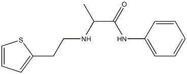 N-phenyl-2-{[2-(thiophen-2-yl)ethyl]amino}propanamide,,结构式