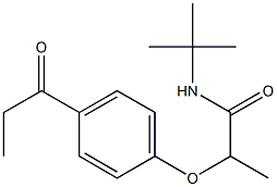 N-tert-butyl-2-(4-propanoylphenoxy)propanamide Structure