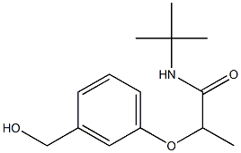 N-tert-butyl-2-[3-(hydroxymethyl)phenoxy]propanamide,,结构式