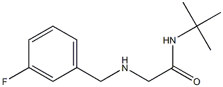 N-tert-butyl-2-{[(3-fluorophenyl)methyl]amino}acetamide Struktur