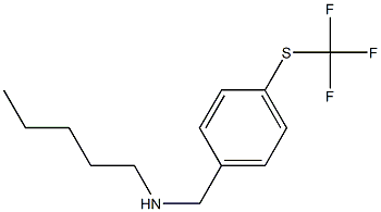 pentyl({4-[(trifluoromethyl)sulfanyl]phenyl}methyl)amine,,结构式