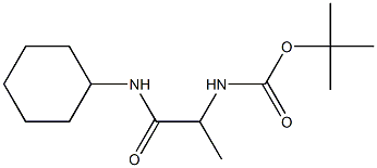 tert-butyl 2-(cyclohexylamino)-1-methyl-2-oxoethylcarbamate 化学構造式
