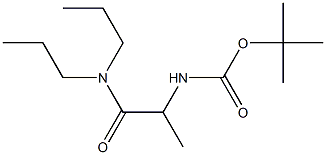 tert-butyl 2-(dipropylamino)-1-methyl-2-oxoethylcarbamate 化学構造式