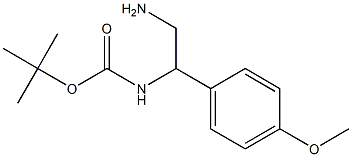 tert-butyl 2-amino-1-(4-methoxyphenyl)ethylcarbamate,,结构式