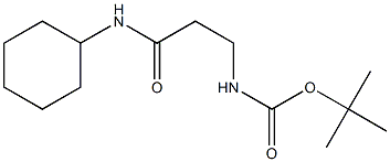 tert-butyl 3-(cyclohexylamino)-3-oxopropylcarbamate,,结构式