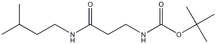 tert-butyl 3-[(3-methylbutyl)amino]-3-oxopropylcarbamate 化学構造式