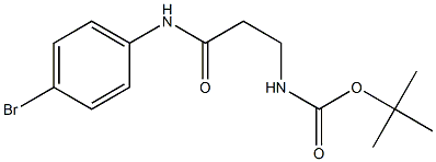 tert-butyl 3-[(4-bromophenyl)amino]-3-oxopropylcarbamate,,结构式