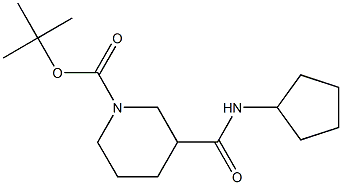 tert-butyl 3-[(cyclopentylamino)carbonyl]piperidine-1-carboxylate 化学構造式