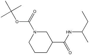 tert-butyl 3-[(sec-butylamino)carbonyl]piperidine-1-carboxylate,,结构式