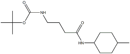 tert-butyl 4-[(4-methylcyclohexyl)amino]-4-oxobutylcarbamate Structure