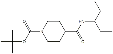 tert-butyl 4-{[(1-ethylpropyl)amino]carbonyl}piperidine-1-carboxylate 化学構造式