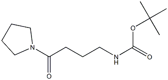 tert-butyl 4-oxo-4-pyrrolidin-1-ylbutylcarbamate 化学構造式