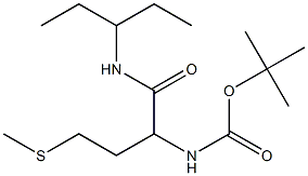 tert-butyl N-[3-(methylsulfanyl)-1-(pentan-3-ylcarbamoyl)propyl]carbamate Structure