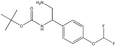 tert-butyl N-{2-amino-1-[4-(difluoromethoxy)phenyl]ethyl}carbamate Structure