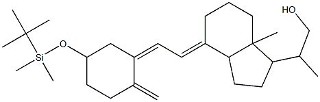 2-(4-{2-[5-(tert-Butyl-dimethyl-silanyloxy)-2-methylene-cyclohexylidene]-ethylidene}-7a-methyl-octahydro-inden-1-yl)-propan-1-ol,,结构式