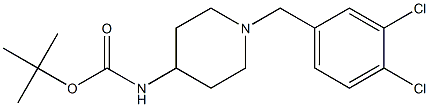[1-(3,4-Dichloro-benzyl)-piperidin-4-yl]-carbamic acid tert-butyl ester Structure