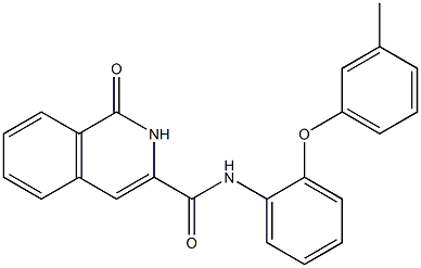 3-Isoquinolinecarboxamide,  1,2-dihydro-N-[2-(3-methylphenoxy)phenyl]-1-oxo- Structure