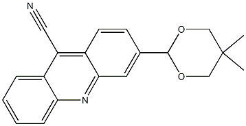 9-Acridinecarbonitrile,  3-(5,5-dimethyl-1,3-dioxan-2-yl)- Structure