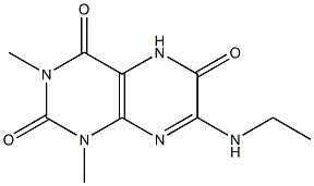 2,4,6(3H)-Pteridinetrione,  7-(ethylamino)-1,5-dihydro-1,3-dimethyl-,1006722-39-9,结构式