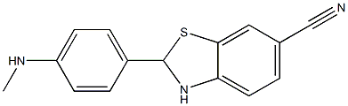 2-(4-(METHYLAMINO)PHENYL)-2,3-DIHYDROBENZO[D]THIAZOLE-6-CARBONITRILE Struktur