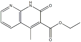 ETHYL 4-METHYL-2-OXO-1,2-DIHYDRO-1,8-NAPHTHYRIDINE-3-CARBOXYLATE 化学構造式