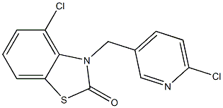 4-CHLORO-3-((6-CHLOROPYRIDIN-3-YL)METHYL)BENZO[D]THIAZOL-2(3H)-ONE 结构式