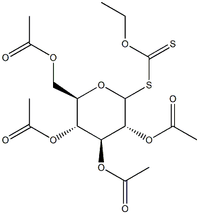 2,3,4,6-Tetra-O-acetyl--D-glucopyranosyl Ethylxanthate 化学構造式