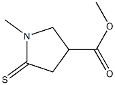 Methyl  1-Methyl-5-thioxopyrrolidine-3-carboxylate 化学構造式