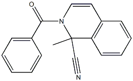 2-Benzoyl-1-methyl-1,2-dihydro-isoquinoline-1-carbonitrile 化学構造式